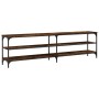 Mueble TV metal y madera contrachapada roble humo 180x30x50cm de vidaXL, Muebles TV - Ref: Foro24-826756, Precio: 85,03 €, De...