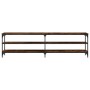 Mueble TV metal y madera contrachapada roble humo 180x30x50cm de vidaXL, Muebles TV - Ref: Foro24-826756, Precio: 85,03 €, De...