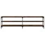 Mueble TV metal y madera contrachapada roble humo 180x30x50cm de vidaXL, Muebles TV - Ref: Foro24-826756, Precio: 84,43 €, De...