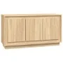 Aparador madera contrachapada roble Sonoma 102x35x55 cm de vidaXL, Aparadores - Ref: Foro24-831888, Precio: 102,20 €, Descuen...