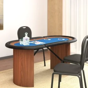 Mesa de póquer para 10 jugadores azul 160x80x75 cm de vidaXL, Mesas de juego y de póquer - Ref: Foro24-80409, Precio: 178,03 ...
