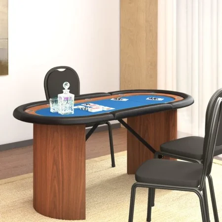 Mesa de póquer para 10 jugadores azul 160x80x75 cm de vidaXL, Mesas de juego y de póquer - Ref: Foro24-80409, Precio: 178,03 ...