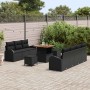 Conjunto de sofás de jardín 10 pcs Negro ratán sintético en Sofás de exterior | Comprar online en Foru.es