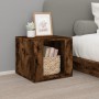 Mesita de noche madera contrachapada roble ahumado 41x40x36 cm de vidaXL, Mesitas de noche - Ref: Foro24-816549, Precio: 30,9...