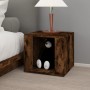 Mesita de noche madera contrachapada roble ahumado 41x40x36 cm de vidaXL, Mesitas de noche - Ref: Foro24-816549, Precio: 30,9...