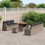 Conjunto de sofás de jardín 10 pcs Gris ratán sintético en Sofás de exterior | Comprar online en Foru.es