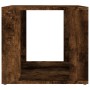 Mesita de noche madera contrachapada roble ahumado 41x40x36 cm de vidaXL, Mesitas de noche - Ref: Foro24-816549, Precio: 30,9...