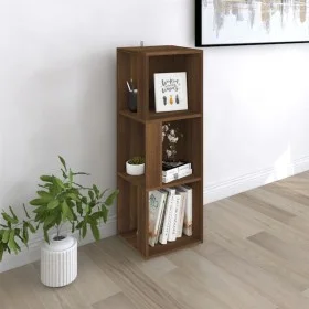 Mueble esquina madera contrachapada marrón roble 33x33x100 cm de vidaXL, Taquillas y armarios de almacenamiento - Ref: Foro24...