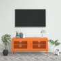 Mueble para TV de acero naranja 105x35x50 cm en Muebles TV | Comprar online en Foru.es