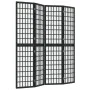 Biombo plegable con 4 paneles estilo japonés negro 160x170 cm de vidaXL, Divisores de ambientes - Ref: Foro24-352080, Precio:...