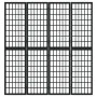 Biombo plegable con 4 paneles estilo japonés negro 160x170 cm de vidaXL, Divisores de ambientes - Ref: Foro24-352080, Precio:...