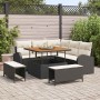 Conjunto de sofás de jardín 8 pcs Negro ratán sintético en Sofás de exterior | Comprar online en Foru.es