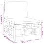 Set de muebles de jardín 3 piezas bambú y cojines blanco crema de vidaXL, Conjuntos de jardín - Ref: Foro24-3155204, Precio: ...