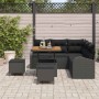 Conjunto de sofás de jardín 8 pcs Negro ratán sintético en Sofás de exterior | Comprar online en Foru.es