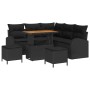 Conjunto de sofá de jardín con cojín 8 pcs Negro Poliratán en Sofás de exterior | Comprar online en Foru.es