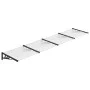 Black and transparent polycarbonate door canopy 396x90 cm by vidaXL, Awnings - Ref: Foro24-153689, Price: 134,50 €, Discount: %