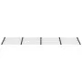 Black and transparent polycarbonate door canopy 396x90 cm by vidaXL, Awnings - Ref: Foro24-153689, Price: 134,50 €, Discount: %
