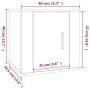 Mueble para TV de pared gris hormigón 40x34,5x40 cm de vidaXL, Muebles TV - Ref: Foro24-816648, Precio: 26,46 €, Descuento: %