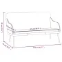 Banco de cuero sintético negro 110x76x80 cm de vidaXL, Bancos - Ref: Foro24-351430, Precio: 153,84 €, Descuento: %
