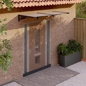 Black polycarbonate door canopy 199x90 cm by vidaXL, Awnings - Ref: Foro24-153699, Price: 73,87 €, Discount: %