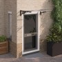 Marquesina puerta policarbonato negro y transparente 122x90 cm de vidaXL, Toldos - Ref: Foro24-153683, Precio: 53,31 €, Descu...