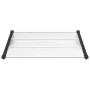 Marquesina puerta policarbonato negro y transparente 122x90 cm de vidaXL, Toldos - Ref: Foro24-153683, Precio: 53,31 €, Descu...