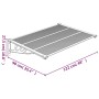 Marquesina puerta policarbonato negro y transparente 122x90 cm de vidaXL, Toldos - Ref: Foro24-153683, Precio: 53,31 €, Descu...