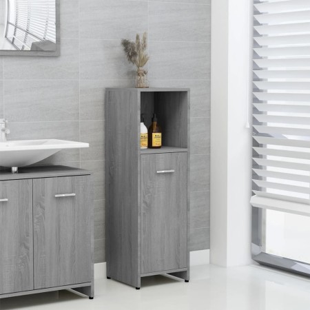 Armario de baño madera contrachapada gris Sonoma 30x30x95 cm de vidaXL, Muebles de baño - Ref: Foro24-825838, Precio: 41,66 €...