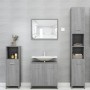Armario de baño madera contrachapada gris Sonoma 30x30x95 cm de vidaXL, Muebles de baño - Ref: Foro24-825838, Precio: 41,66 €...