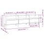 Mueble de TV madera contrachapada blanco 150x30x44,5 cm de vidaXL, Muebles TV - Ref: Foro24-831917, Precio: 78,84 €, Descuent...