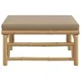 Reposapiés de jardín bambú con cojín gris taupe de vidaXL, Sofás modulares de exterior - Ref: Foro24-362288, Precio: 86,96 €,...