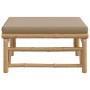 Reposapiés de jardín bambú con cojín gris taupe de vidaXL, Sofás modulares de exterior - Ref: Foro24-362288, Precio: 88,68 €,...