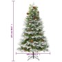 Árbol de Navidad con LED y piñas verde PVC y PE 225 cm de vidaXL, Arboles de navidad - Ref: Foro24-344298, Precio: 196,81 €, ...