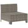 Sofá central de jardín con cojín ratán sintético gris de vidaXL, Conjuntos de jardín - Ref: Foro24-362694, Precio: 77,16 €, D...