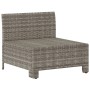 Sofá central de jardín con cojín ratán sintético gris de vidaXL, Conjuntos de jardín - Ref: Foro24-362694, Precio: 88,16 €, D...
