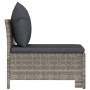 Sofá central de jardín con cojín ratán sintético gris de vidaXL, Conjuntos de jardín - Ref: Foro24-362694, Precio: 88,16 €, D...
