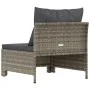 Sofá central de jardín con cojín ratán sintético gris de vidaXL, Conjuntos de jardín - Ref: Foro24-362694, Precio: 77,16 €, D...