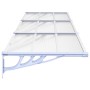 Marquesina puerta policarbonato gris y transparente 297,5x90cm de vidaXL, Toldos - Ref: Foro24-153694, Precio: 94,91 €, Descu...