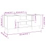 Mueble discos madera contrachapada blanco brillo 121x38x48 cm de vidaXL, Almacenamiento para CD y DVD - Ref: Foro24-831927, P...
