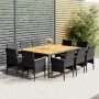 Set de comedor de jardín 11 pzas ratán sintético gris en Conjuntos de jardín | Comprar online en Foru.es