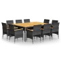 Set de comedor de jardín 11 pzas ratán sintético gris en Conjuntos de jardín | Comprar online en Foru.es