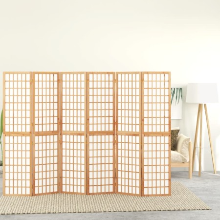 Biombo plegable con 6 paneles estilo japonés 240x170 cm de vidaXL, Divisores de ambientes - Ref: Foro24-352086, Precio: 197,3...