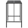 Mesa alta bar ratán PE y superficie vidrio negro 110x70x110 cm de vidaXL, Mesas de jardín - Ref: Foro24-362588, Precio: 123,9...
