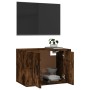Mueble para TV de pared roble ahumado 57x34,5x40 cm de vidaXL, Muebles TV - Ref: Foro24-816621, Precio: 35,42 €, Descuento: %
