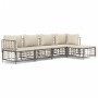 Juego de muebles de jardín 5 pzas cojines antracita ratán PE de vidaXL, Sofás de exterior - Ref: Foro24-3186742, Precio: 403,...