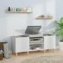 Mueble para discos madera contrachapada blanco 121x38x48 cm de vidaXL, Almacenamiento para CD y DVD - Ref: Foro24-831925, Pre...