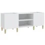 Mueble para discos madera contrachapada blanco 121x38x48 cm de vidaXL, Almacenamiento para CD y DVD - Ref: Foro24-831925, Pre...