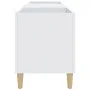Mueble para discos madera contrachapada blanco 121x38x48 cm de vidaXL, Almacenamiento para CD y DVD - Ref: Foro24-831925, Pre...