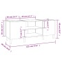 Mueble para discos madera contrachapada blanco 121x38x48 cm de vidaXL, Almacenamiento para CD y DVD - Ref: Foro24-831925, Pre...