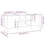 Mueble para discos madera contrachapada blanco 121x38x48 cm de vidaXL, Almacenamiento para CD y DVD - Ref: Foro24-831925, Pre...